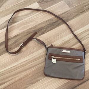 Michael Kors Brown and beige Crossbody Bag with Adjustable Strap